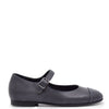 Blublonc Gunmetal Quilted Captoe Mary Jane-Tassel Children Shoes