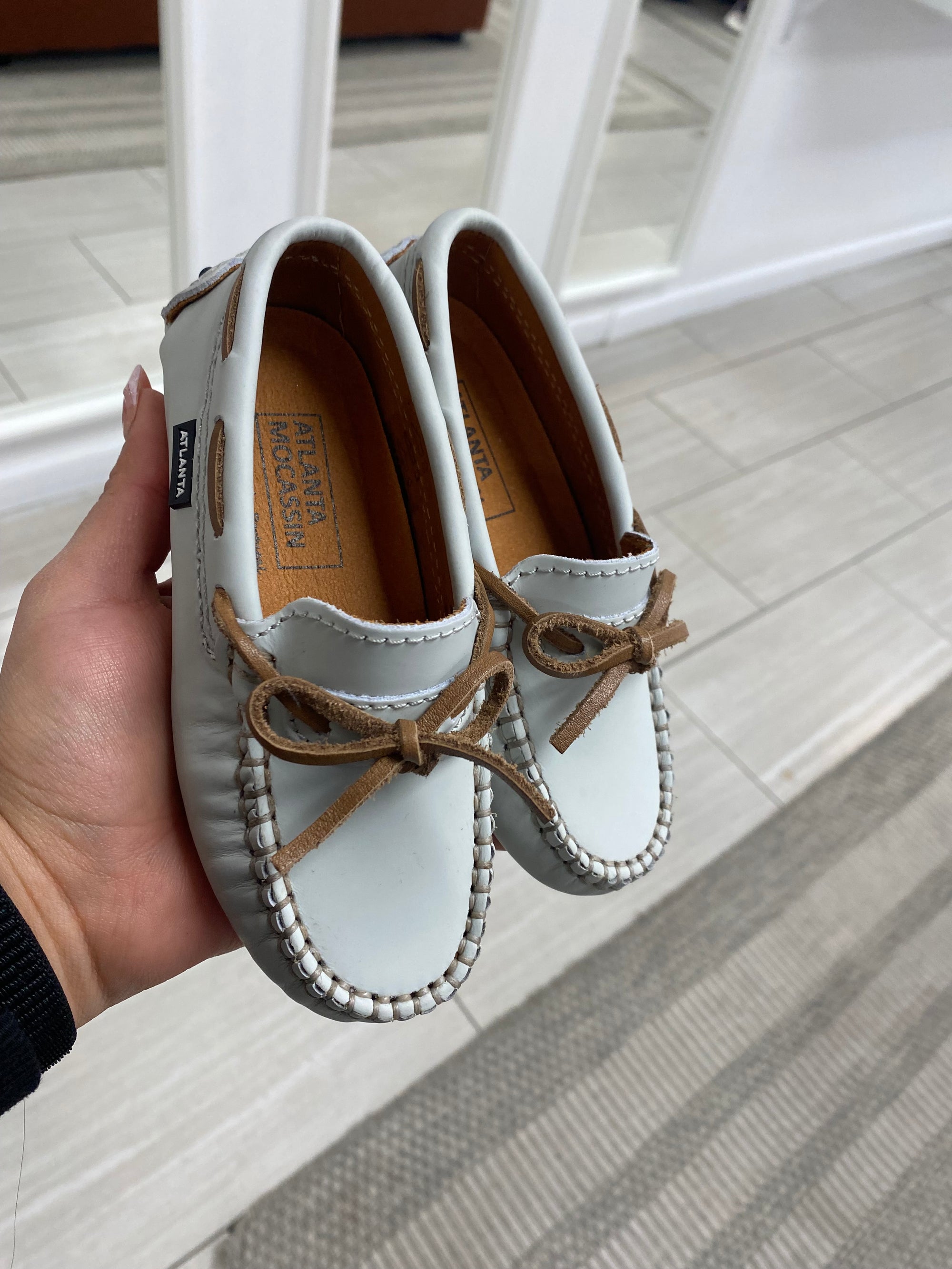 Atlanta Mocassin Stone Rubber Boat Driver-Tassel Children Shoes