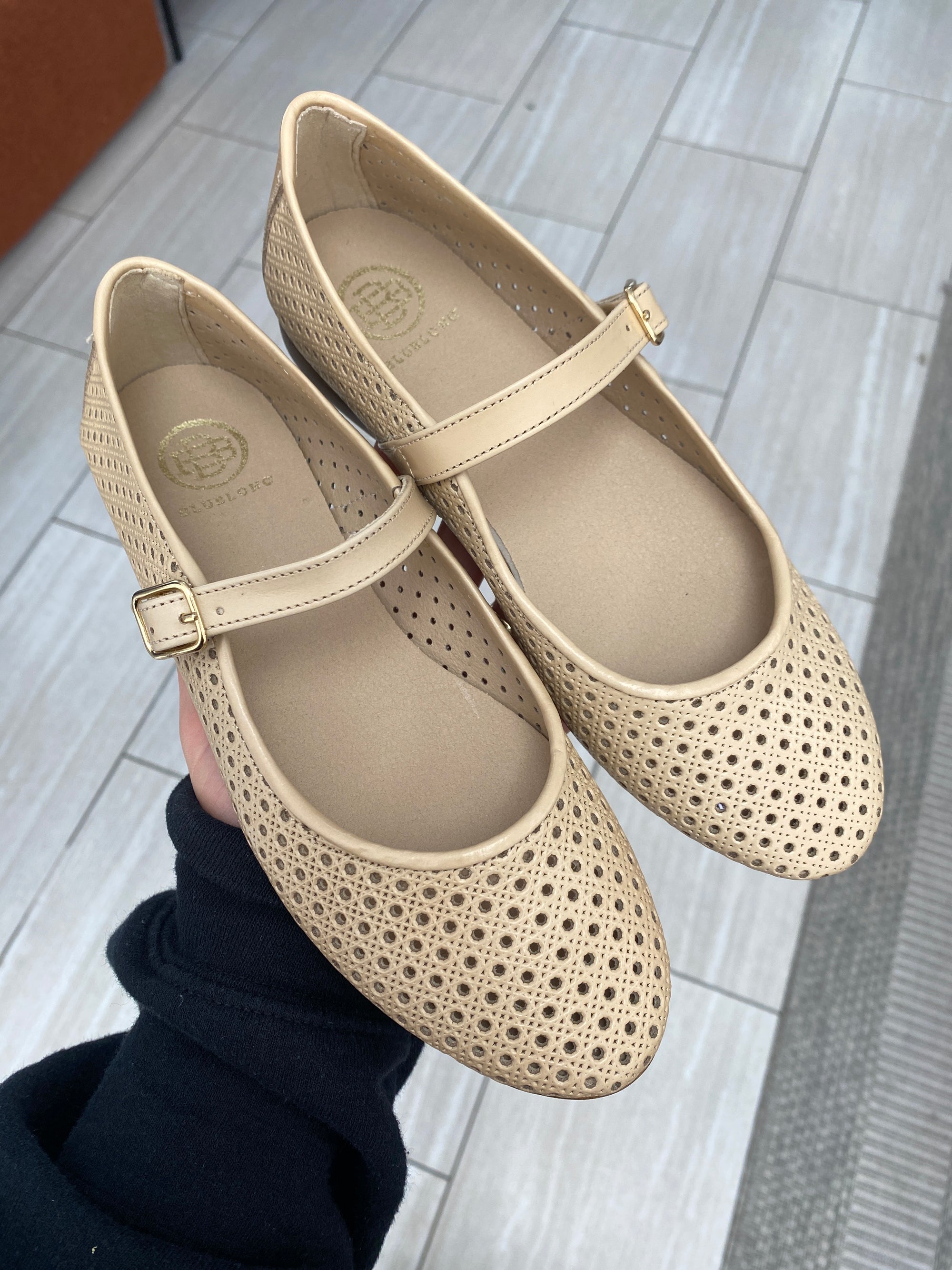 Blublonc Sand Perforated Mary Jane-Tassel Children Shoes
