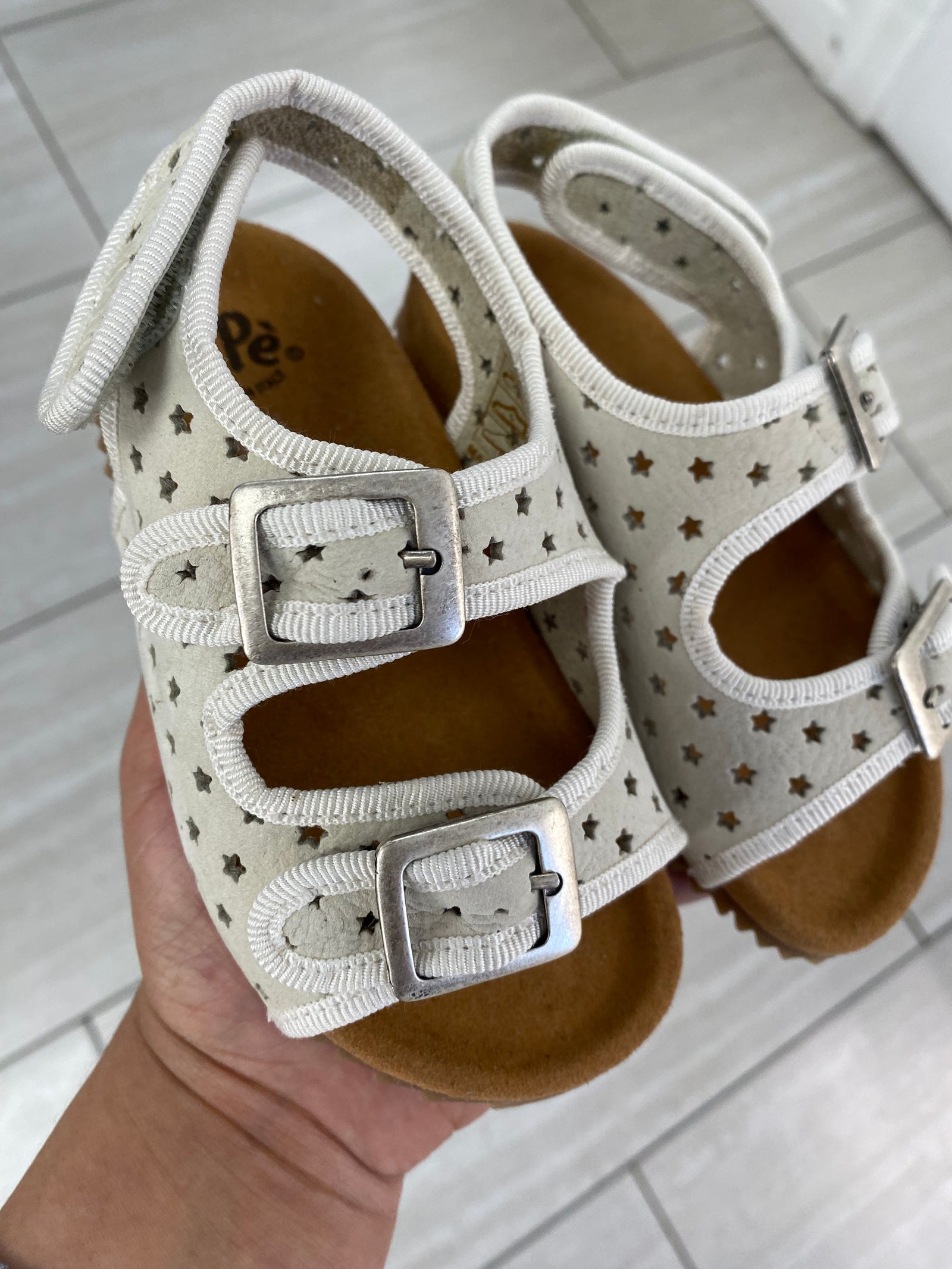Pepe Off White Star Sandal-Tassel Children Shoes