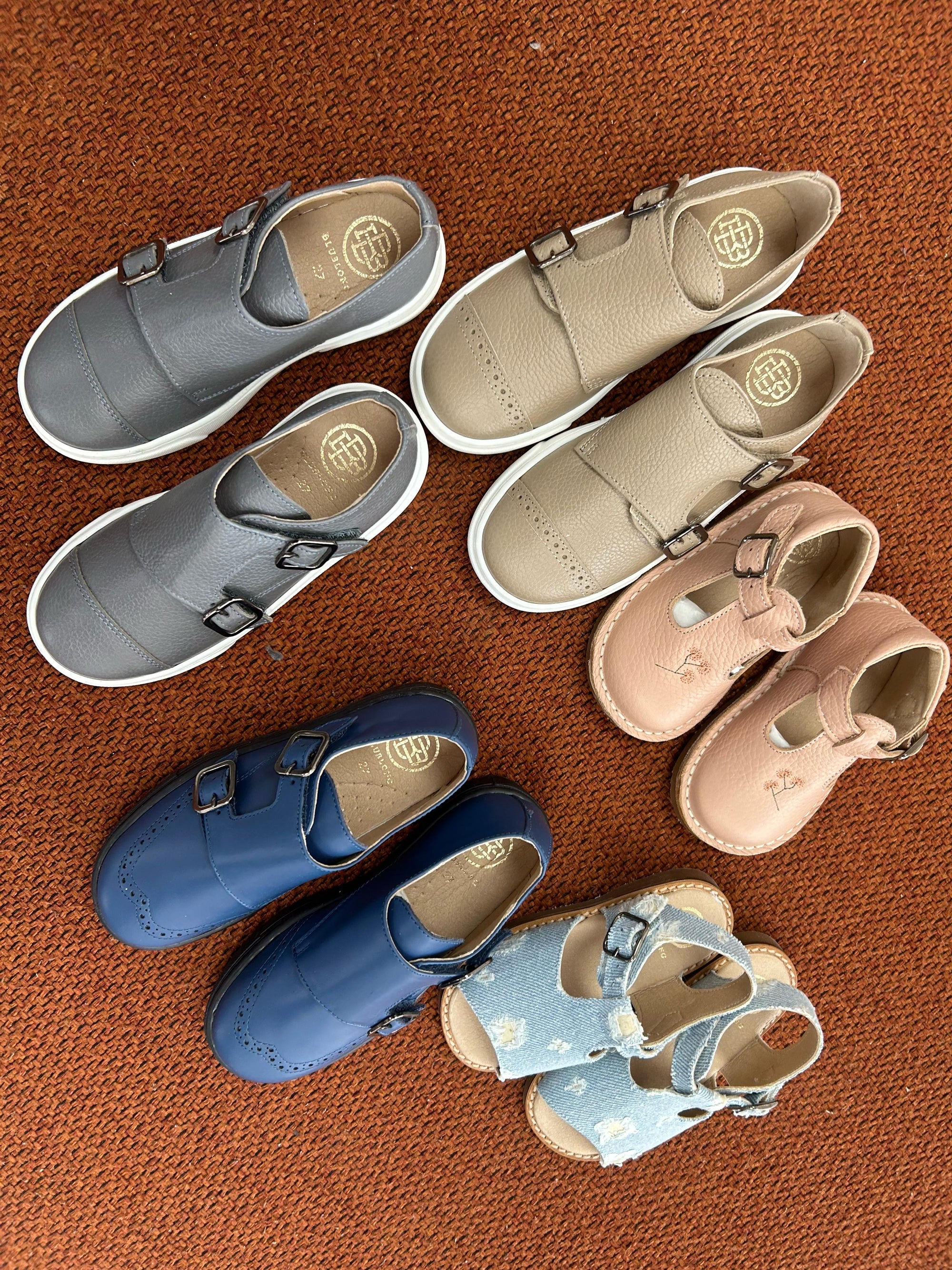 Blublonc Denim T Strap Sandal-Tassel Children Shoes