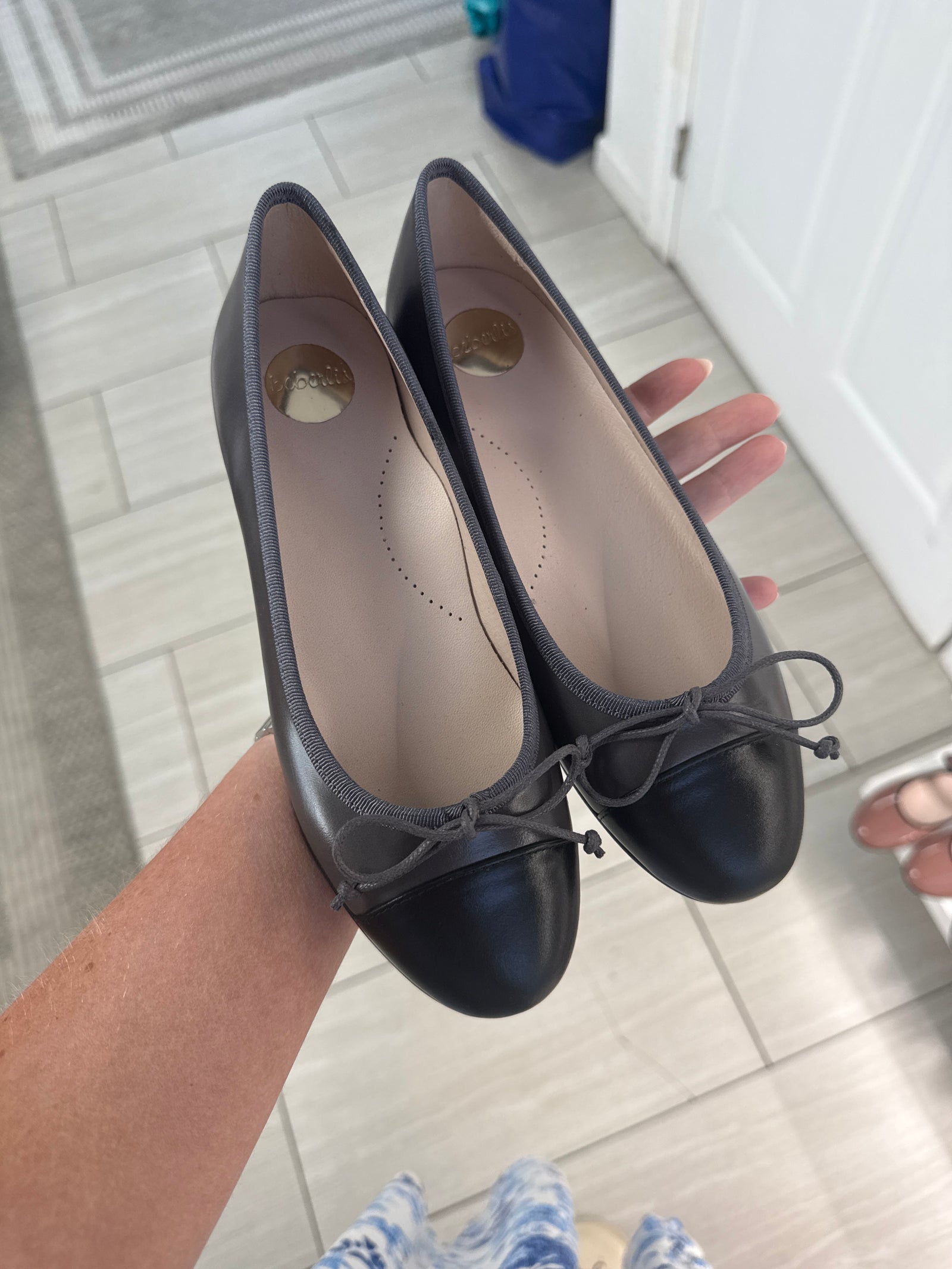 Beberlis Dark Gray Captoe Ballet Flat-Tassel Children Shoes