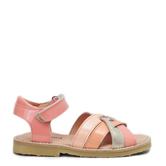 Petit Nord Papaya Patent Sandal-Tassel Children Shoes