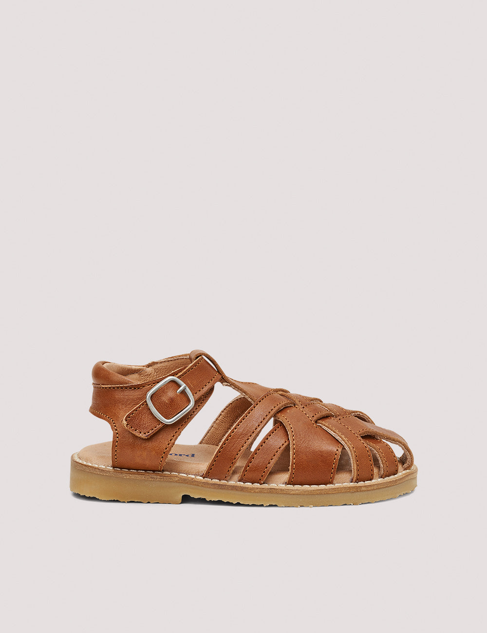 Petit Nord Cognac Diamond Closed Toe Sandal-Tassel Children Shoes