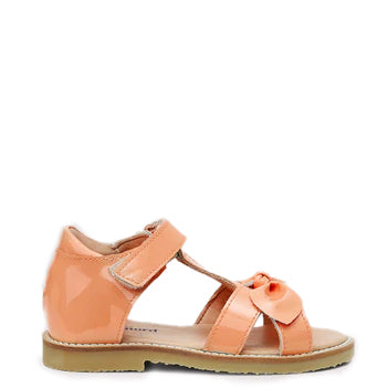 Petit Nord Apricot Patent Bow Sandal-Tassel Children Shoes