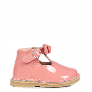 Petit Nord Papaya Patent Baby Bow Shoe-Tassel Children Shoes