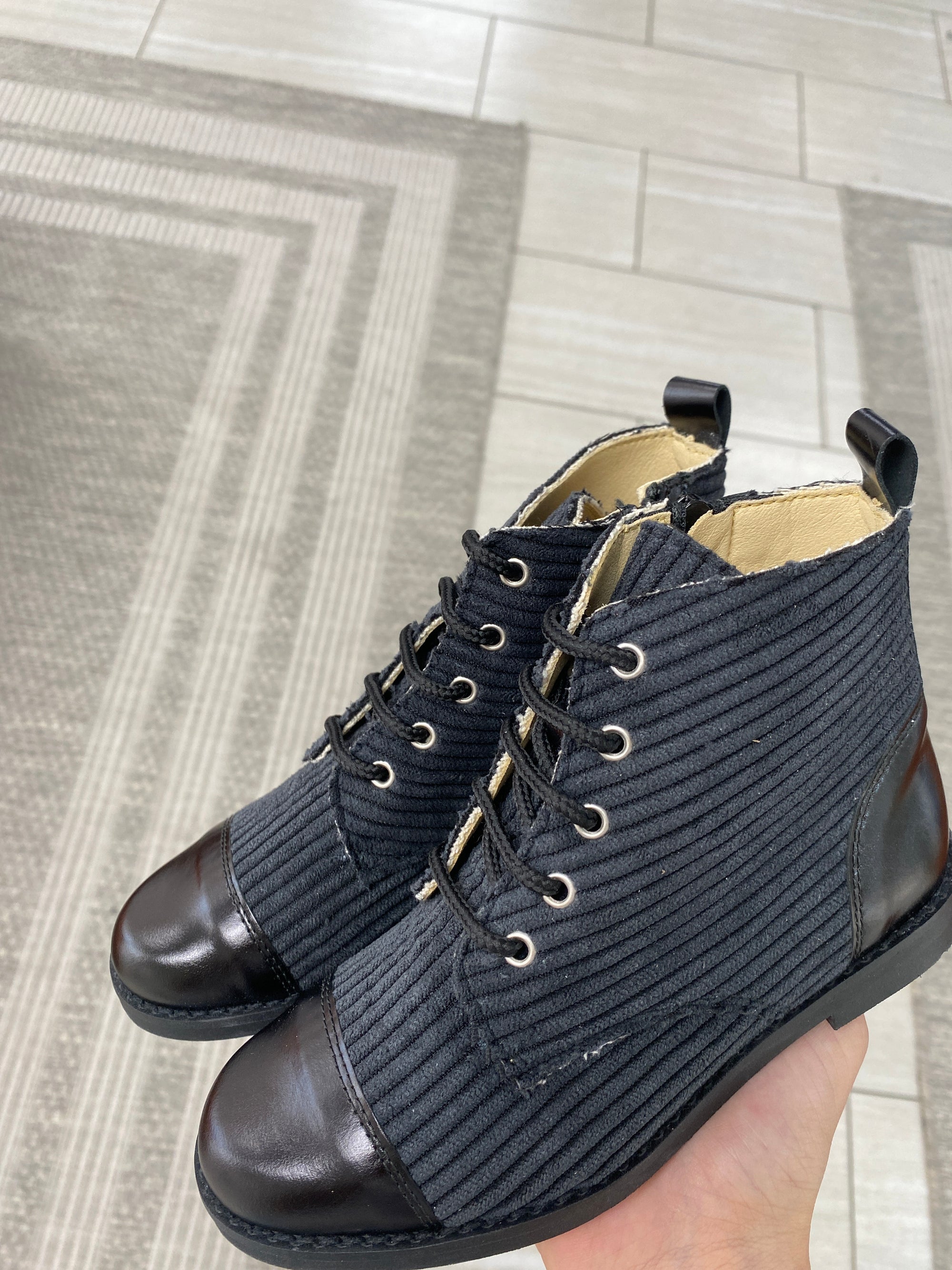 Andanines Gray Captoe Boot-Tassel Children Shoes