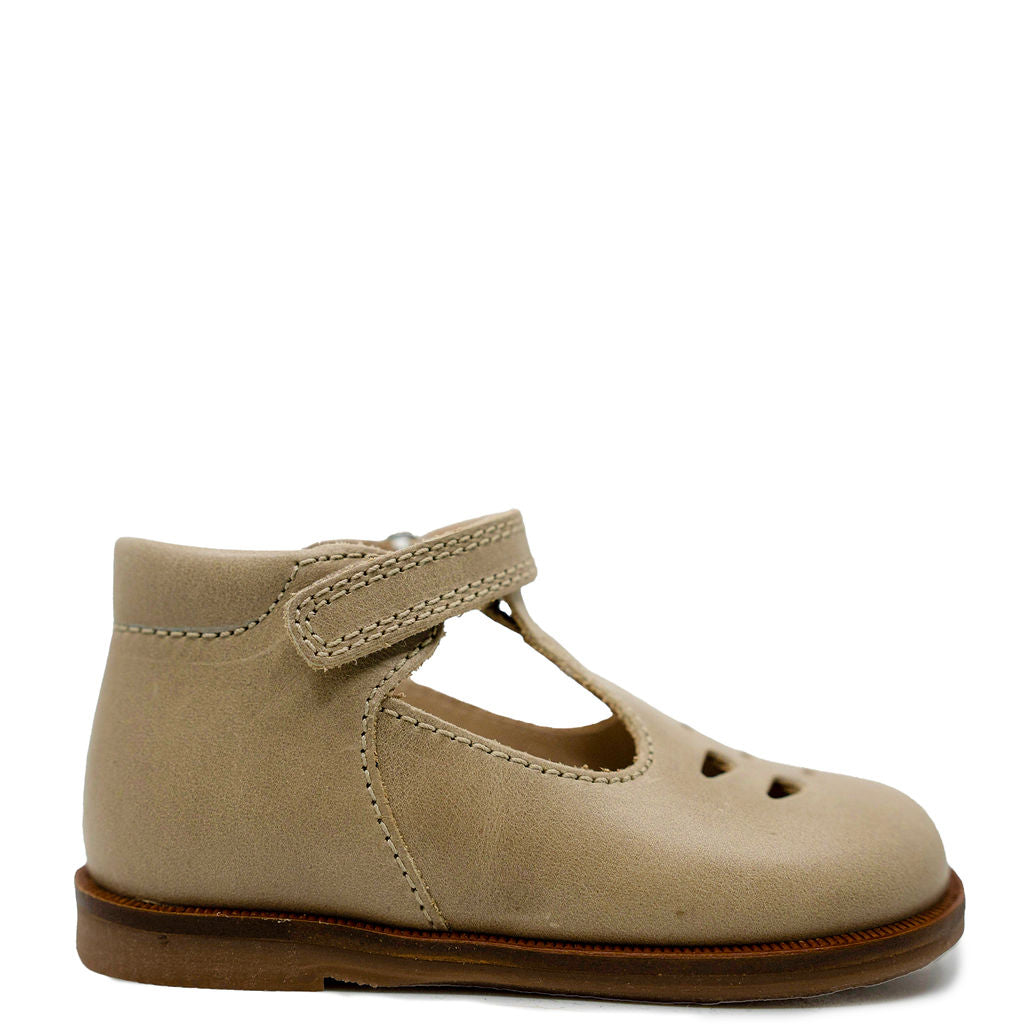 Beberlis Clay Perforated T Strap Shoe-Tassel Children Shoes
