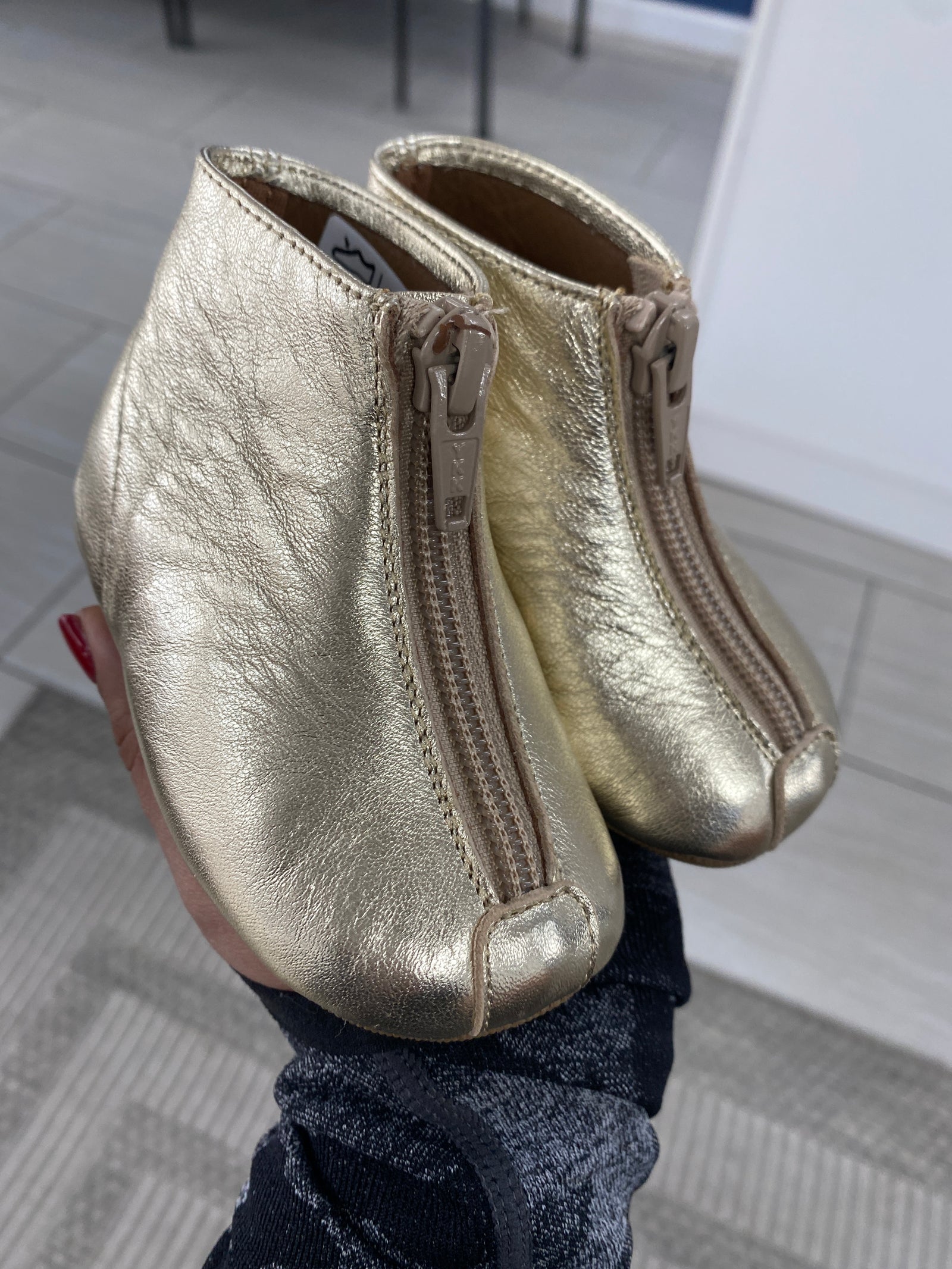 Pepe Soft Gold Zipper Bootie-Tassel Children Shoes