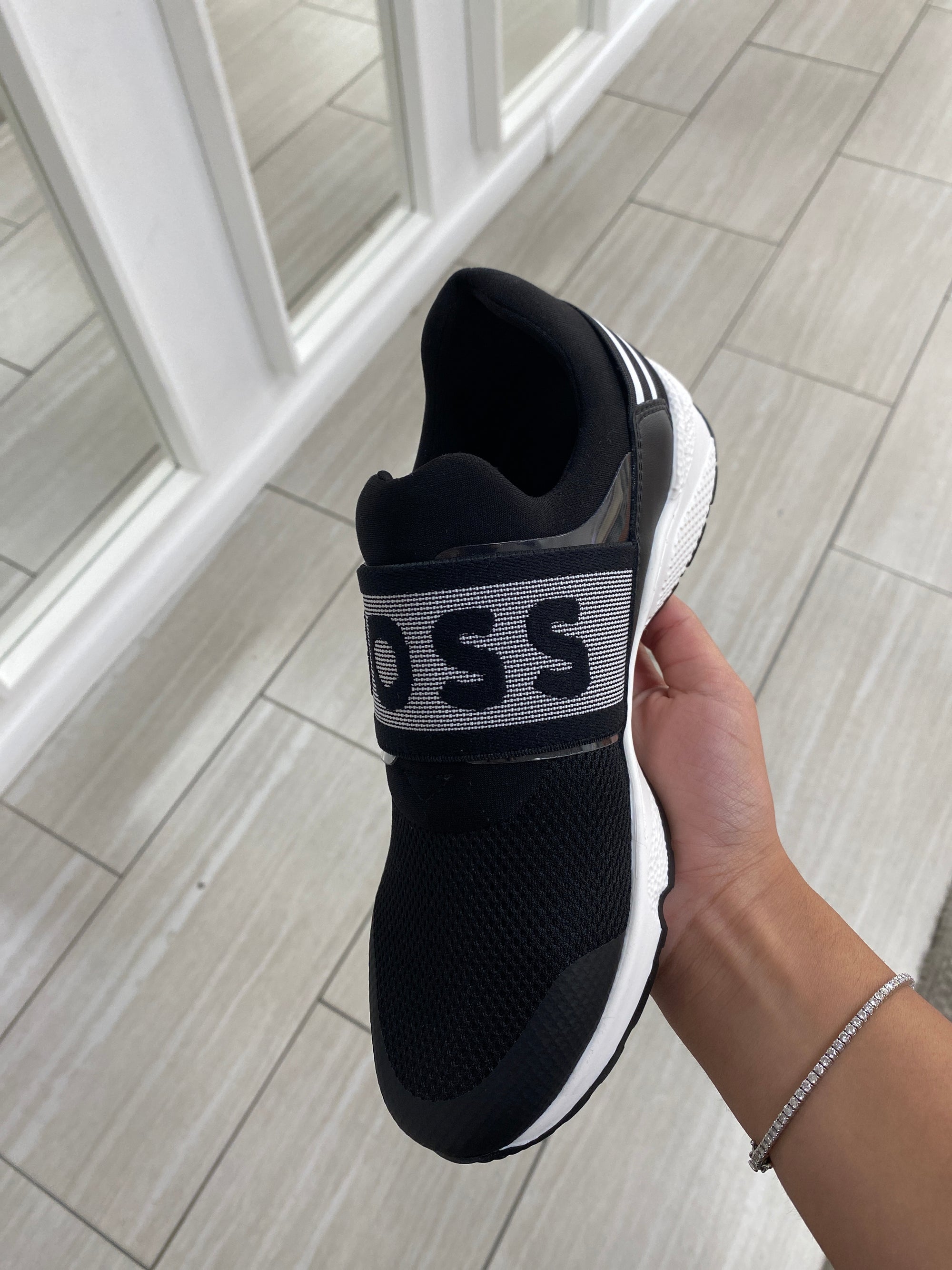 Hugo Boss Black Slip On Sneaker-Tassel Children Shoes