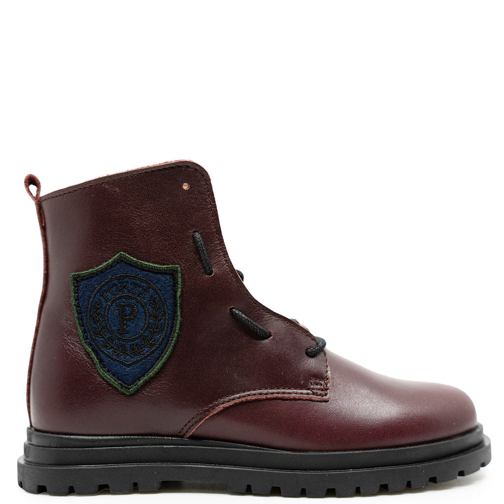 Porte Burgundy Patch Boot-Tassel Children Shoes