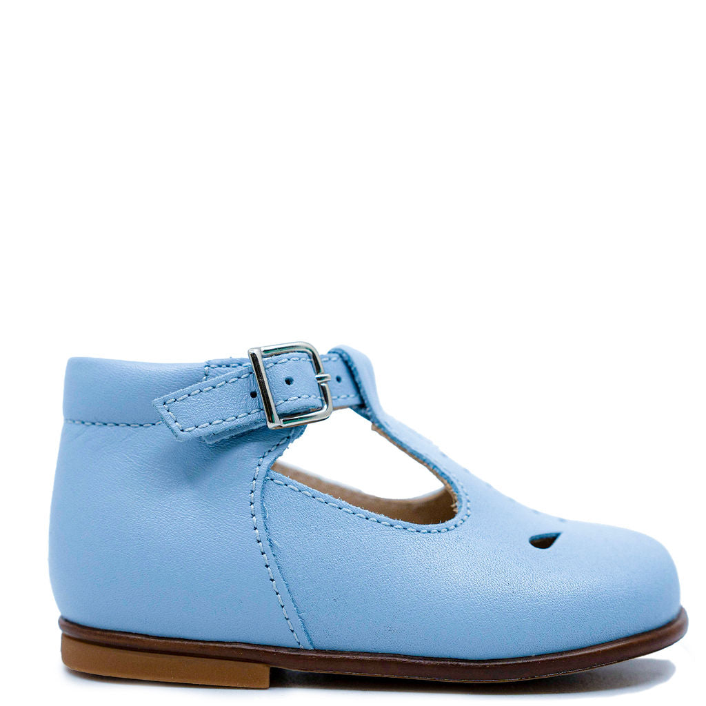 Beberlis Sky Perforated T Strap Baby Shoe-Tassel Children Shoes