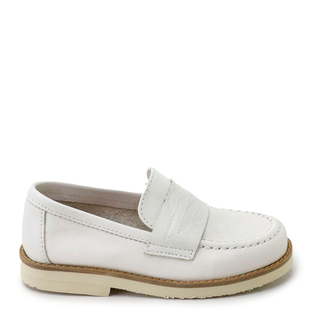 Papanatas Off White Penny Loafer-Tassel Children Shoes