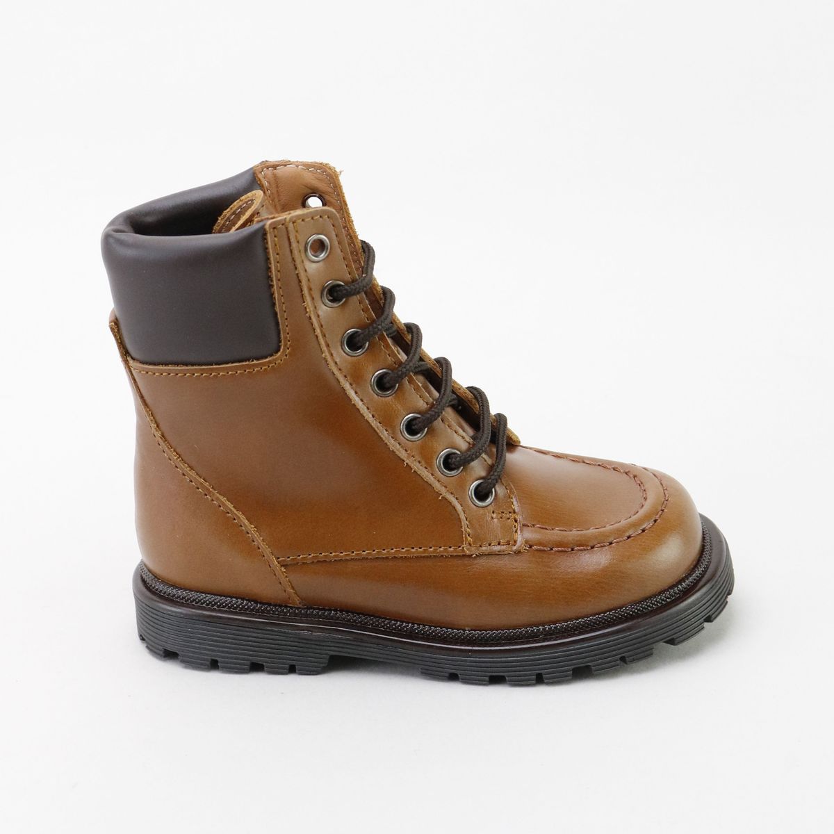 Papanatas Brown Lace Boot-Tassel Children Shoes