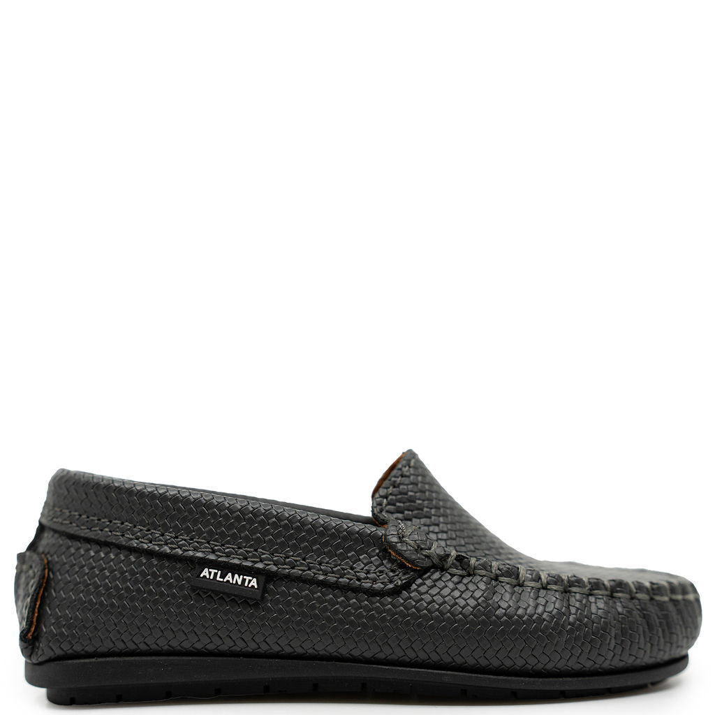 Atlanta Mocassin Gray Pressed Loafer-Tassel Children Shoes