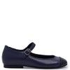Blublonc Navy Pebbled Captoe Mary Jane-Tassel Children Shoes