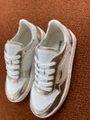 Zadig and Voltaire White and Gold Sneaker-Tassel Children Shoes