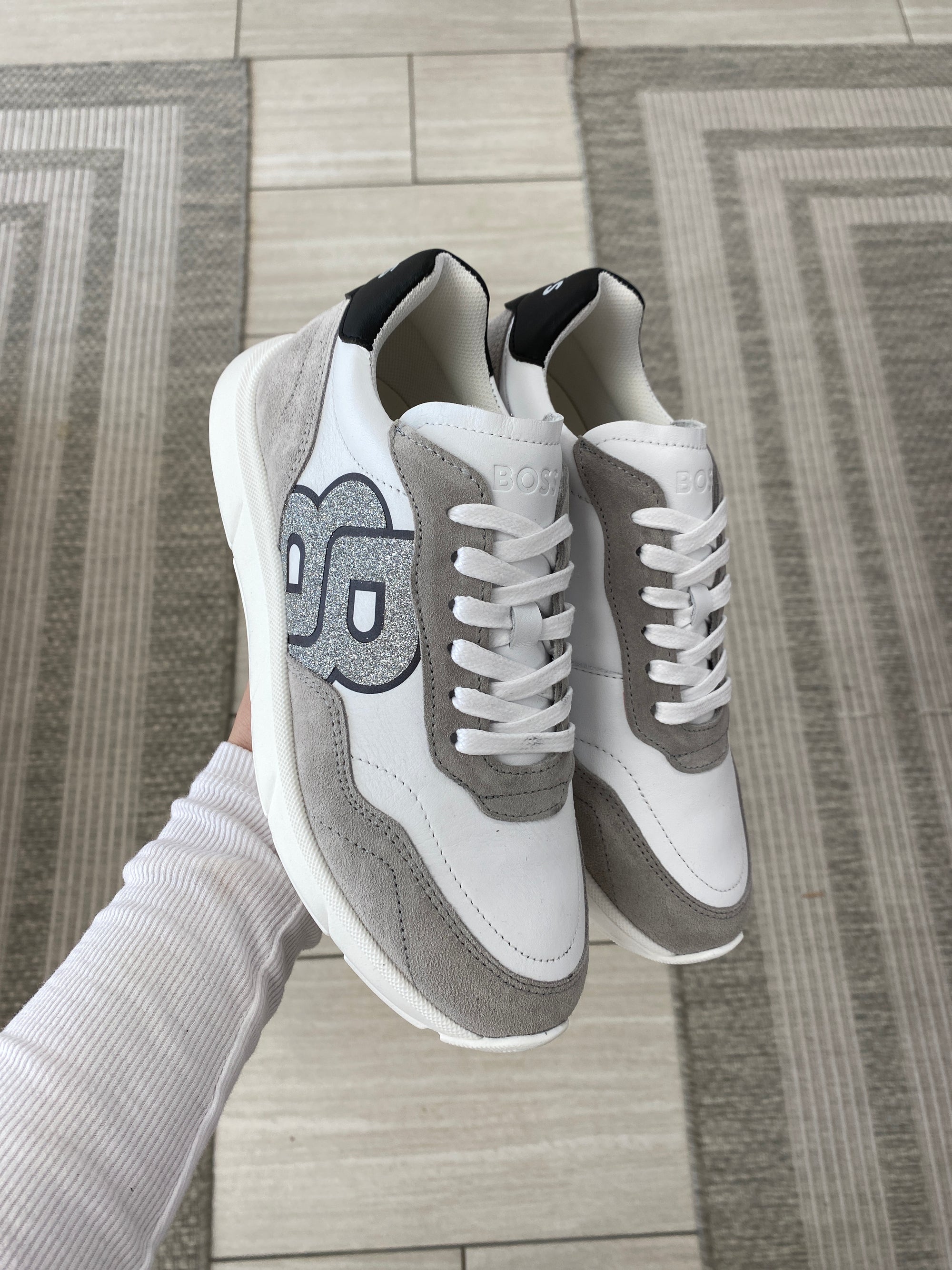 Hugo Boss White B Sneaker-Tassel Children Shoes