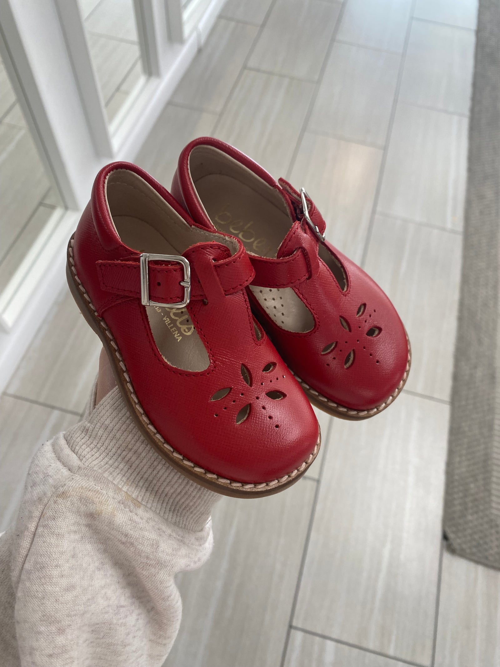 Beberlis Red Perforated Baby Shoe-Tassel Children Shoes