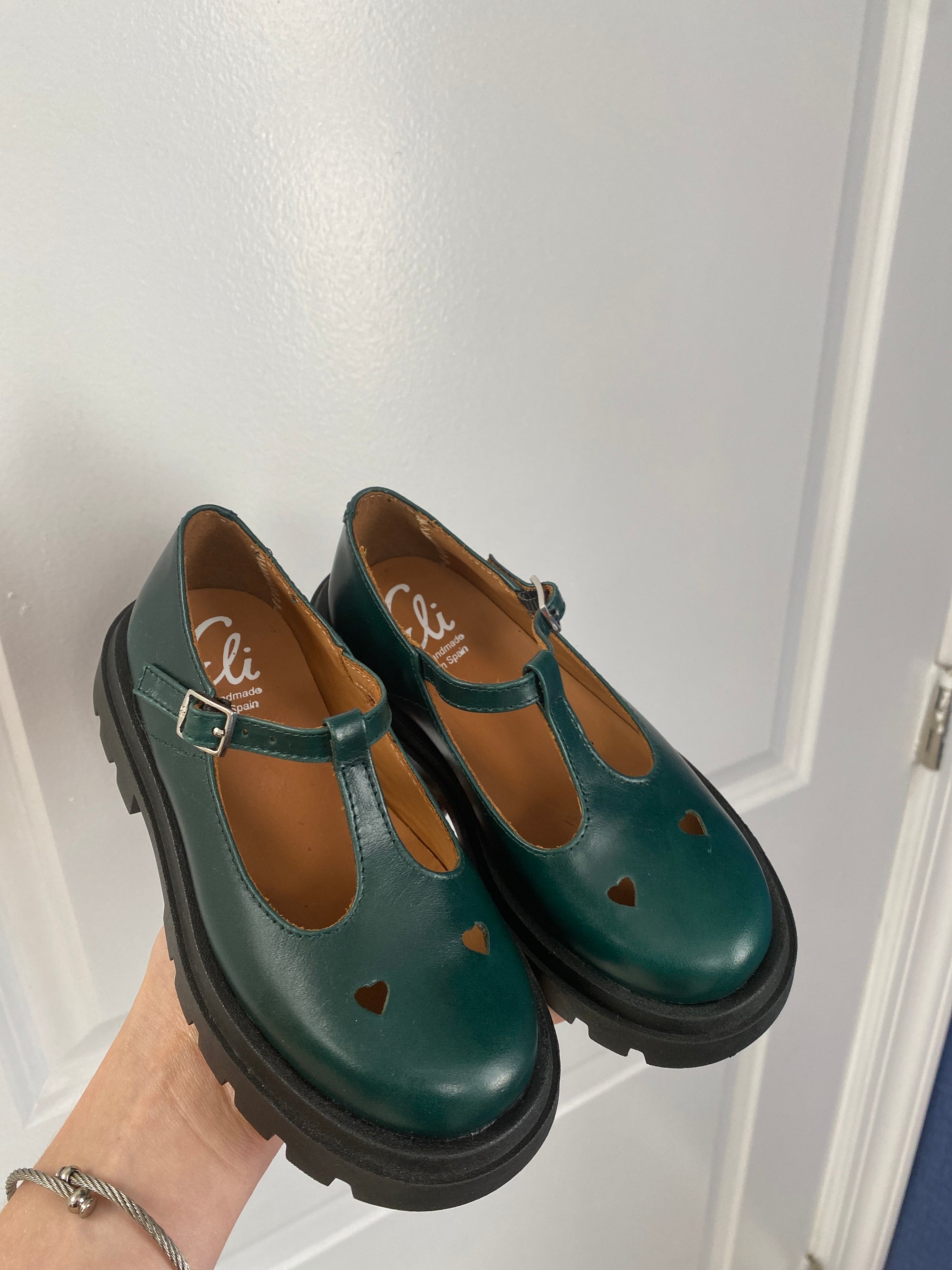 Papanatas Hunter Heart T Strap Loafer-Tassel Children Shoes