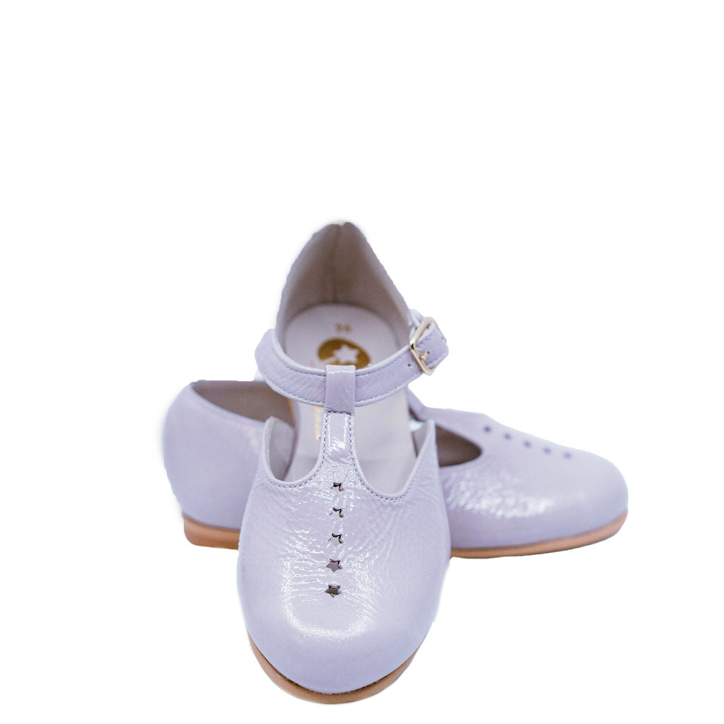 LMDI Mauve Star Cutout T-strap shoe-Tassel Children Shoes