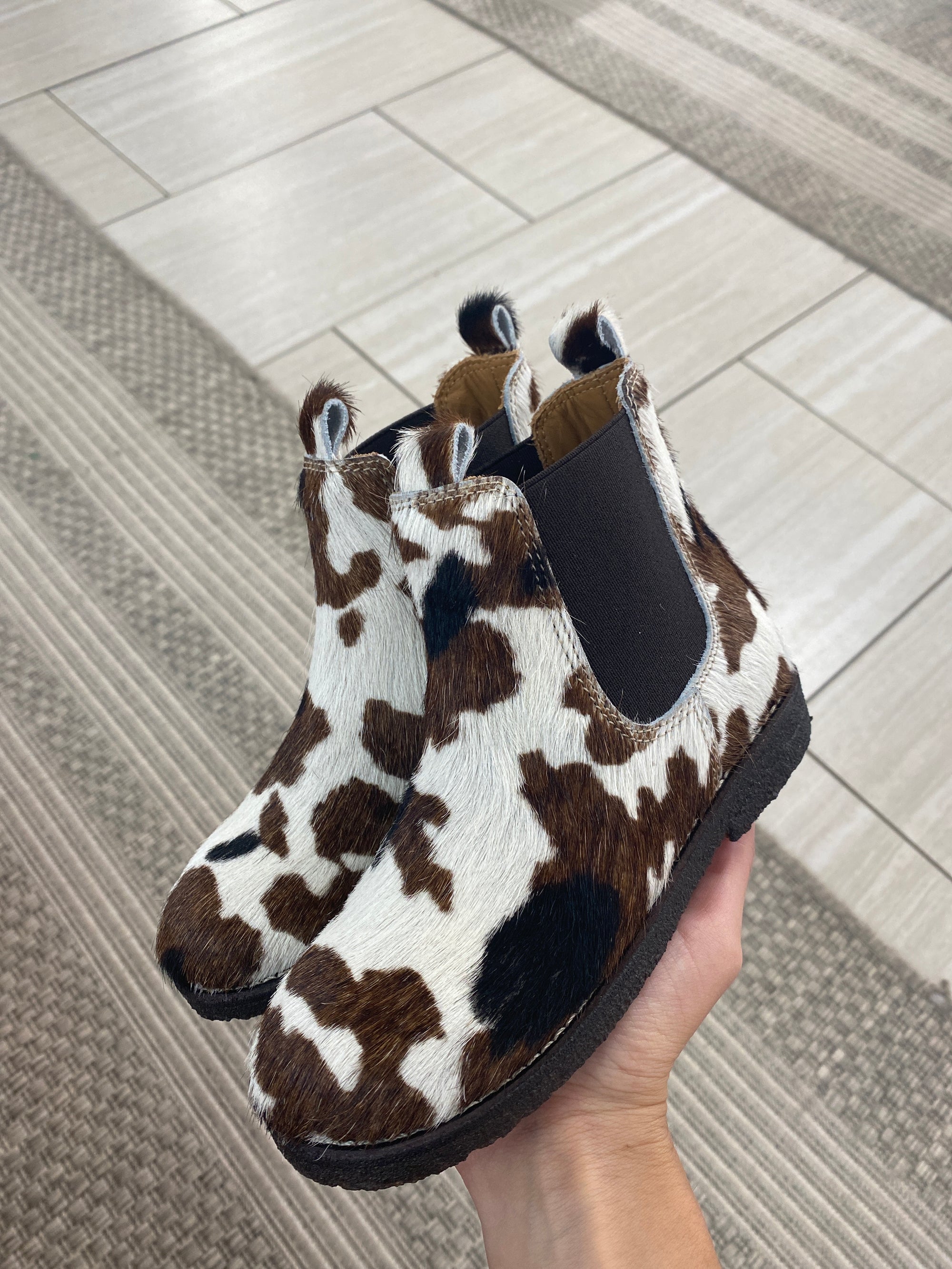 Angulus Cowhide Boot-Tassel Children Shoes