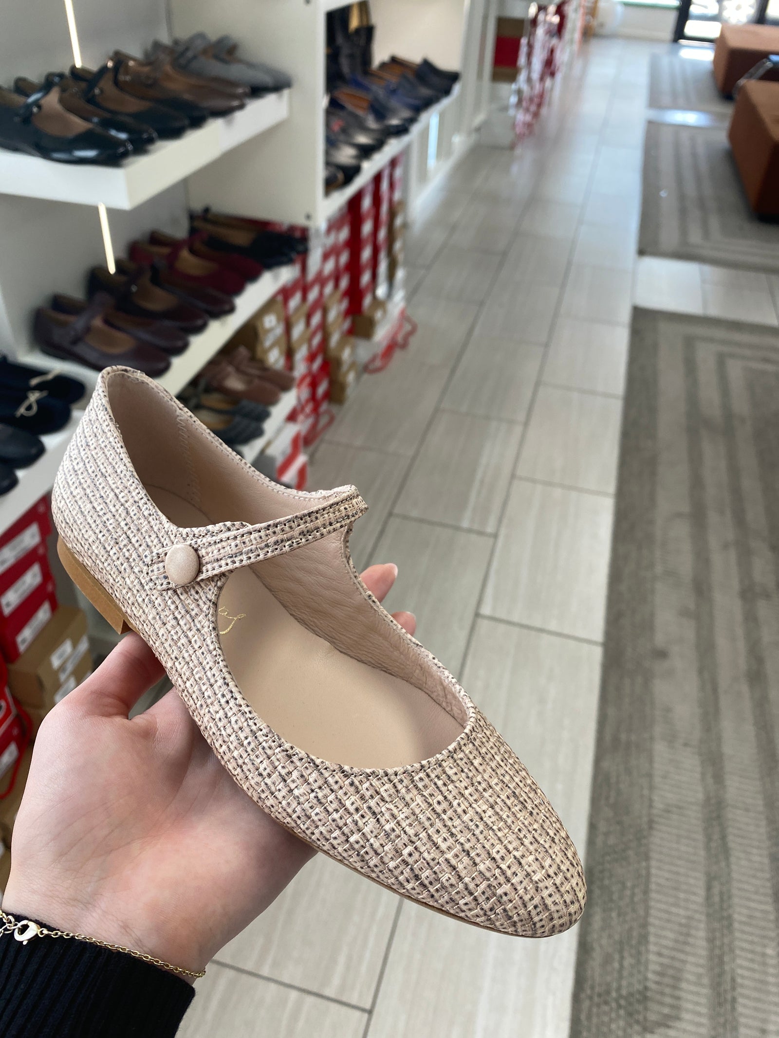 Papanatas Rafia Weave Pointed Mary Jane-Tassel Children Shoes