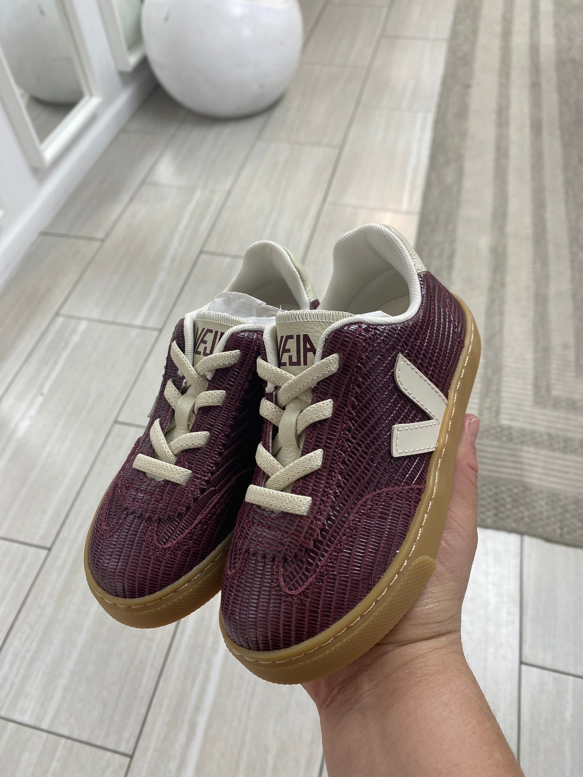 Veja Amarante Pierre Elastic Sneaker-Tassel Children Shoes