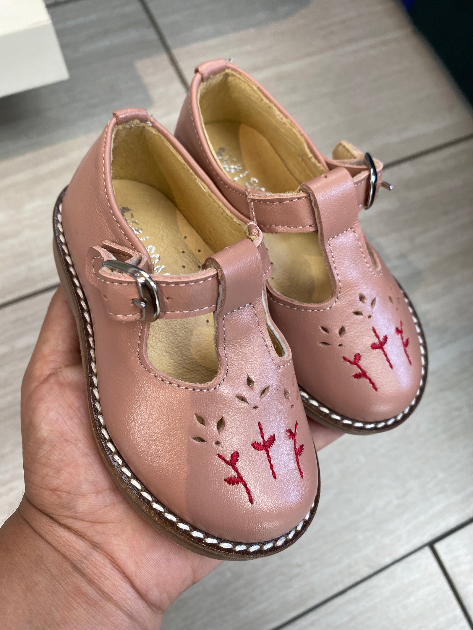 Spain+Co Petale Flower T Strap Loafer-Tassel Children Shoes