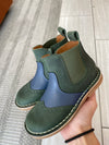Papanatas Green and Navy Boot-Tassel Children Shoes