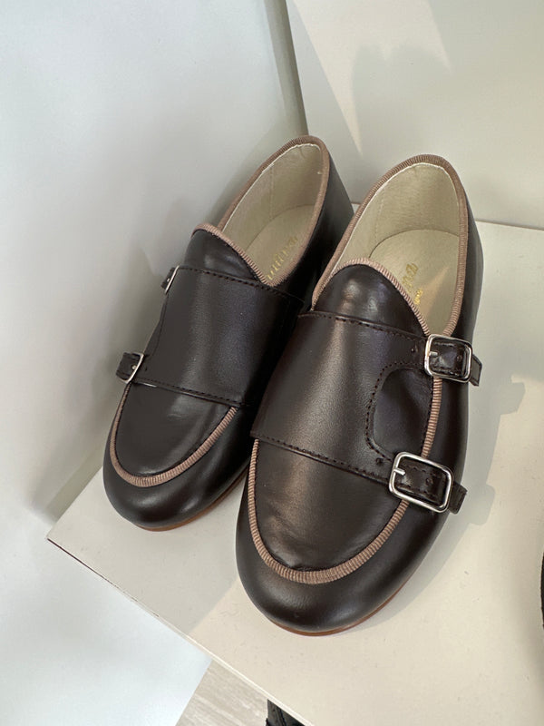 Sonatina Coffee Double Monk Loafer - Tassel Children Shoes