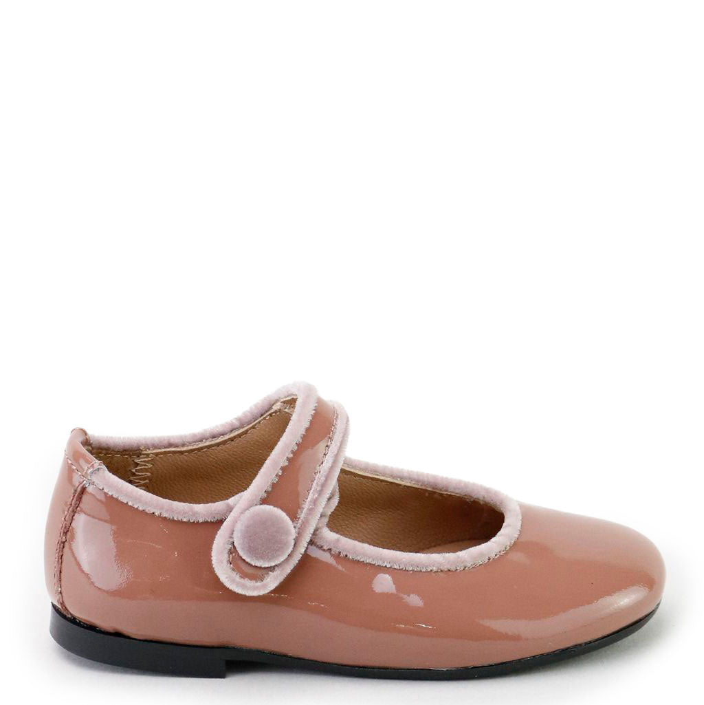 Papanatas Pretty Pink Patent Mary Jane-Tassel Children Shoes