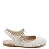 Papanatas Taupe Weave Linen Strap Shoe-Tassel Children Shoes