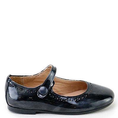 Papanatas Smoky Marble Patent Mary Jane-Tassel Children Shoes