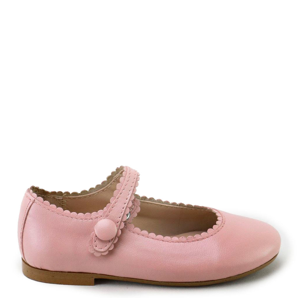 Papanatas Rose Scalloped Mary Jane-Tassel Children Shoes