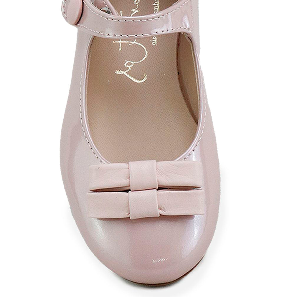 Papanatas Pearl Pink Bow Mary Jane-Tassel Children Shoes