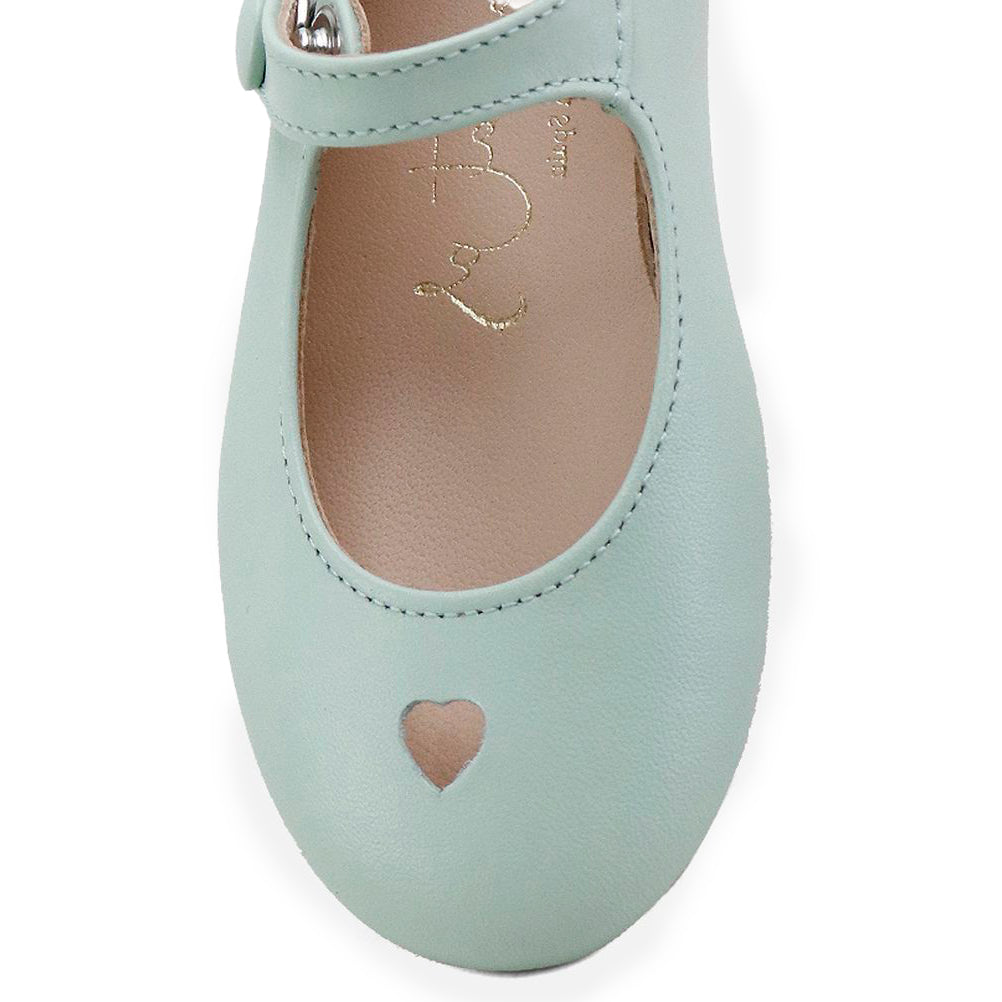 Papanatas Sage Heart Cutout Mary Jane-Tassel Children Shoes