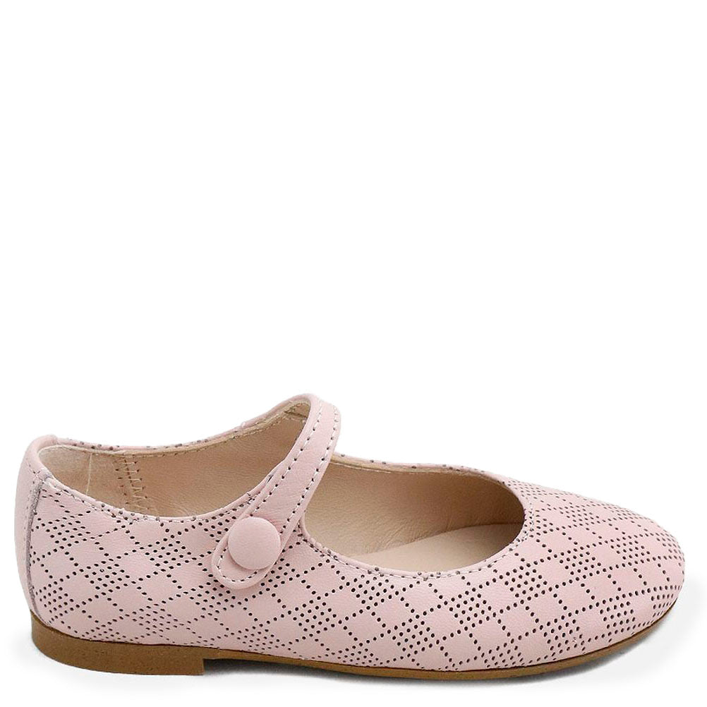 Papanatas Pink Diamond Perf Mary Jane-Tassel Children Shoes