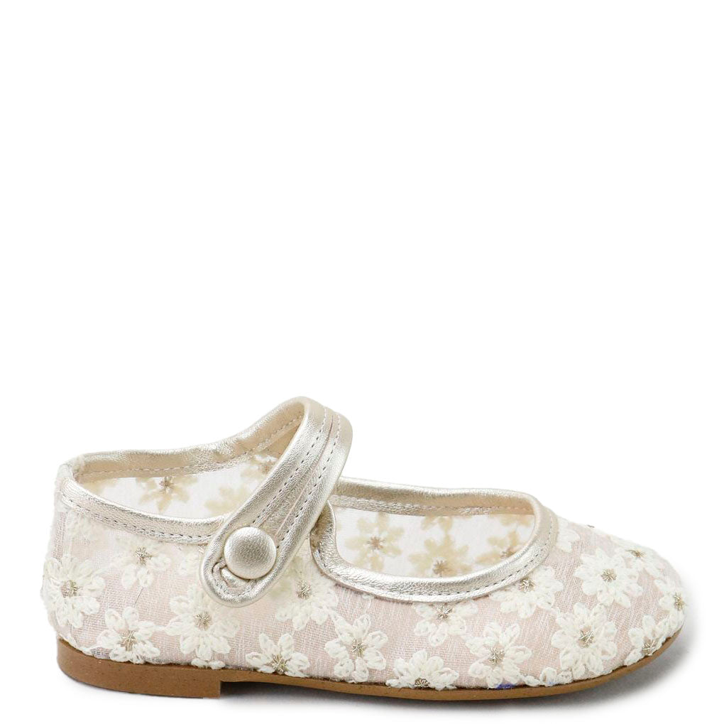 Papanatas Flower Mesh Mary Jane-Tassel Children Shoes