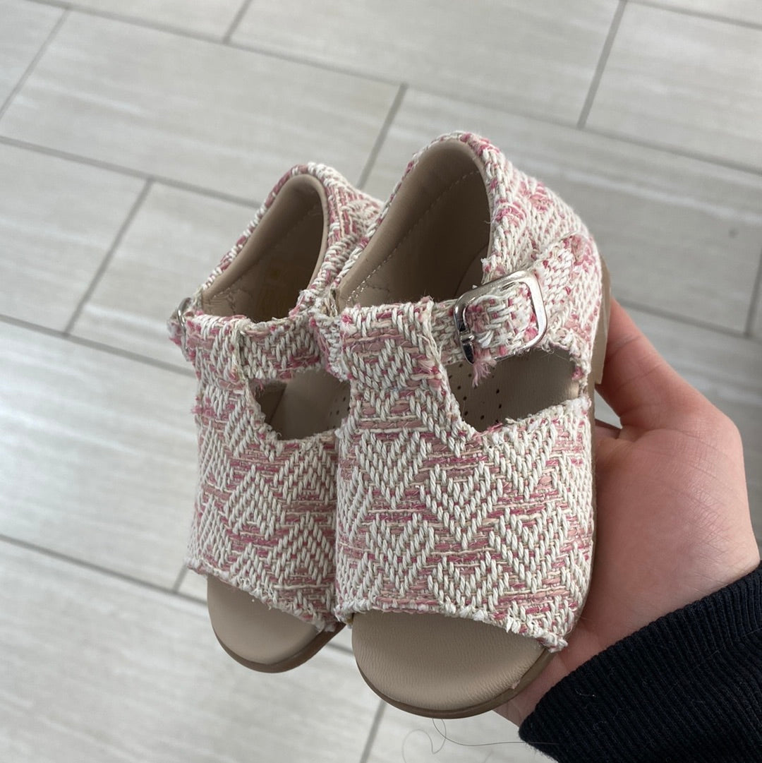 Blublonc Pink Heart Baby Sandal-Tassel Children Shoes