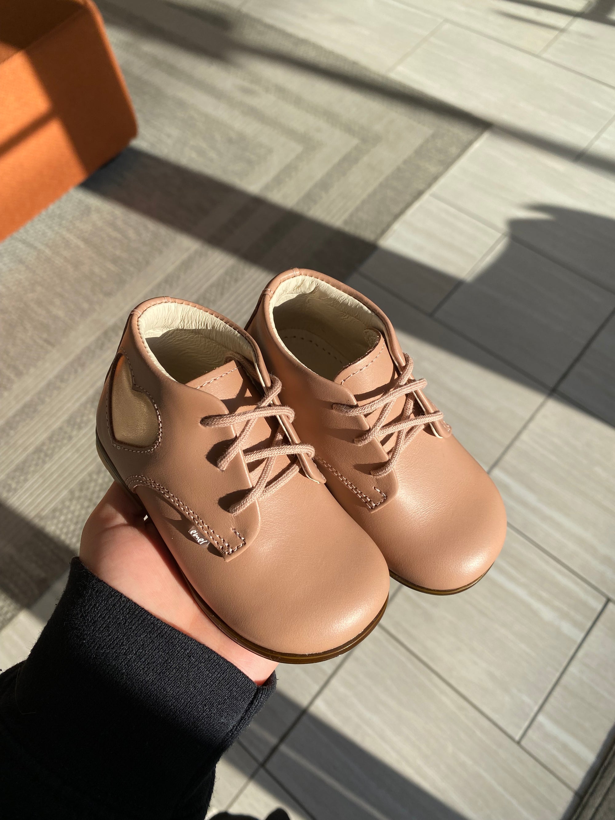 Emel Blush Pink Heart Baby Bootie-Tassel Children Shoes