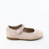 Papanatas Pale Pink Rattan Captoe Mary Jane-Tassel Children Shoes