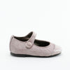 Papanatas Blush Velvet Quilted Captoe Mary Jane-Tassel Children Shoes