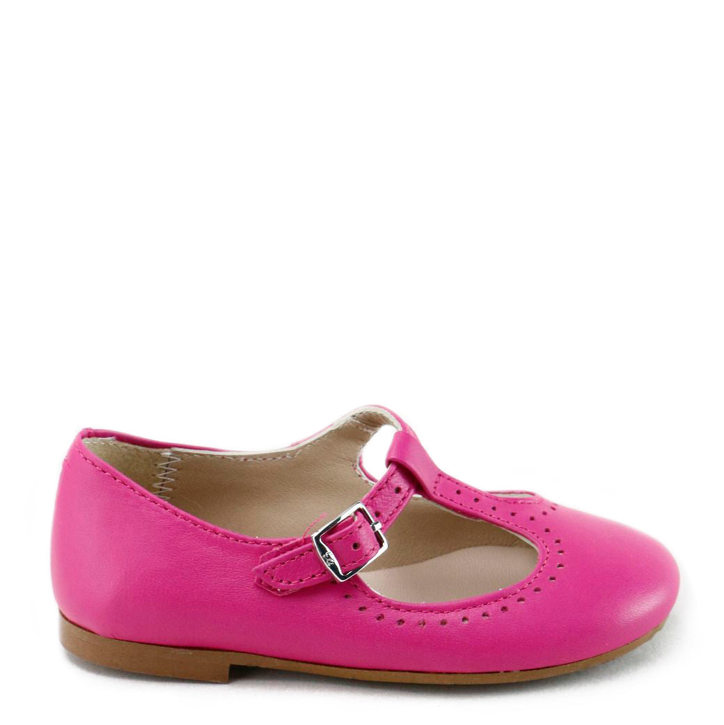 Papanatas Hot Pink T Strap Mary Jane-Tassel Children Shoes