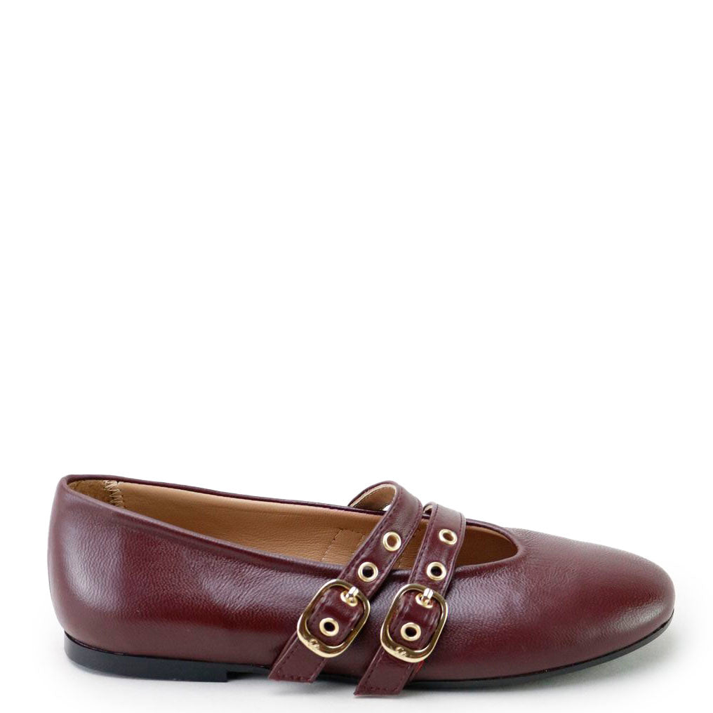 Papanatas Berry Double Buckle Mary Jane-Tassel Children Shoes