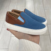 Porte Demin Blue Slip On Sneaker-Tassel Children Shoes
