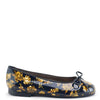 Papanatas Navy Flowers Ballet Flat-Tassel Children Shoes