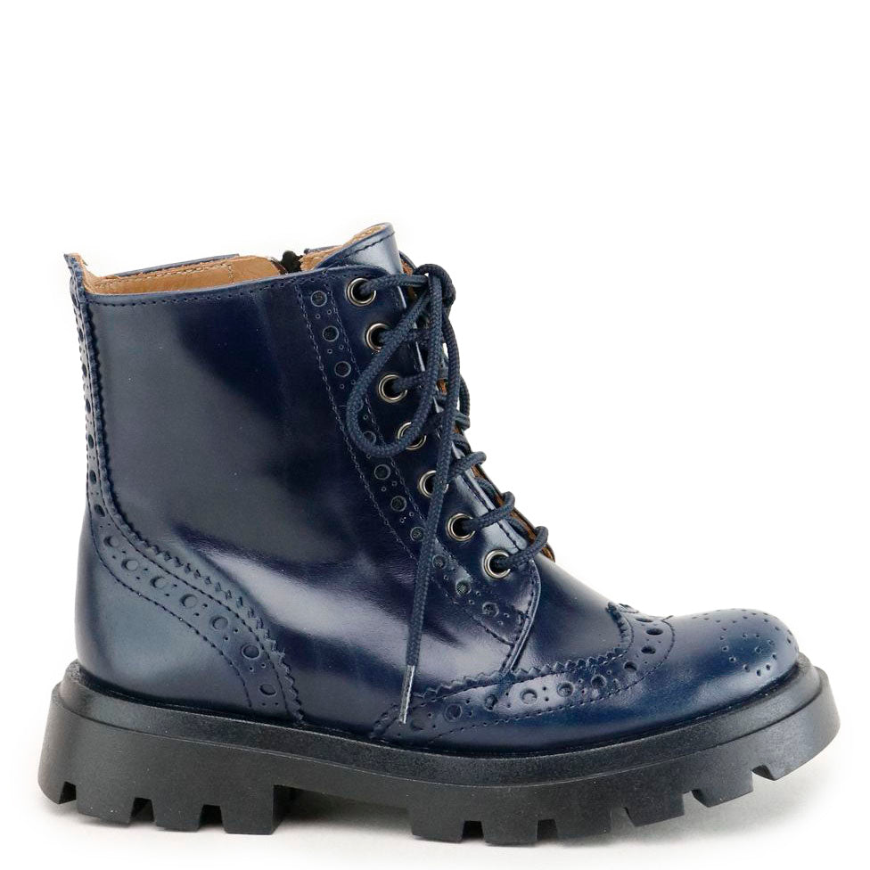 Papanatas Marine Wingtip Chunky Bootie-Tassel Children Shoes