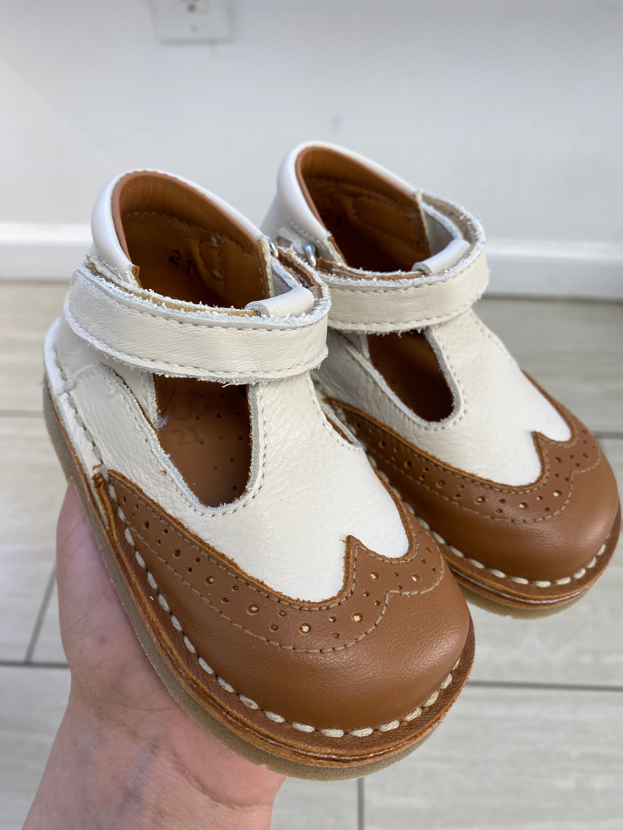Papanatas Cuoio Wingtip Baby Shoe-Tassel Children Shoes
