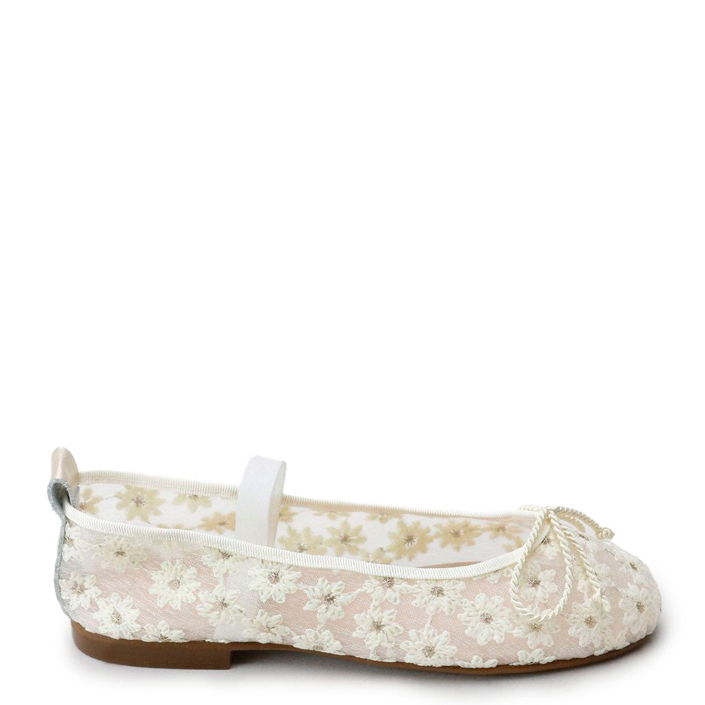 Papanatas Flower Mesh Strap Flat-Tassel Children Shoes